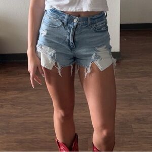 Distressed American Eagle Jean Shorts